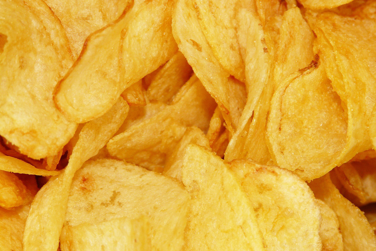 Landkartoffelchips